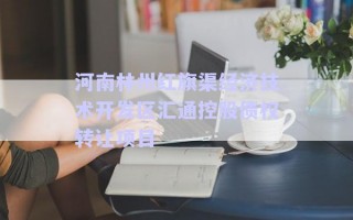 河南林州紅旗渠經(jīng)濟(jì)技術(shù)開發(fā)區(qū)匯通控股債權(quán)轉(zhuǎn)讓項(xiàng)目
